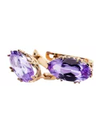 Earrings Vintage style Alexandrite Original Vintage 14K Rose Gold vec021r